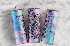 Custom Name Colorful Watercolor Cheetah 20 oz tumbler wrap Product Image 1