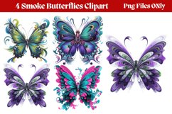 Smoke Butterflies Clipart PNG Product Image 1