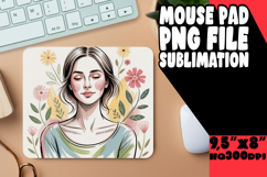 Blissful MOUSE MAT PNG Style, Beauty Woman Product Image 1