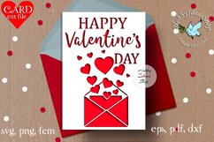 Happy Valentine's Day Card SVG, Greeting Card Template SVG Product Image 2