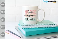 Nurse Life SVG Design / Nurse Love Inspire Heal SVG Cut File Product Image 2