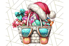 Summer Christmas Clipart PNG, Tropical Holiday Art Clip Art Product Image 2