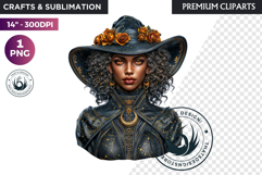 Fantasy Witch Clipart PNG, floral Witchcraft Art scrapbook Product Image 1