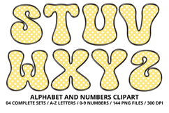 Polka Dots Alphabet Letters &amp; Numbers Clipart PNG 300DPI Product Image 4