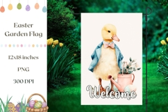 Welcome Garden Flag, Cartoon Duck Garden Flag PNG Product Image 1