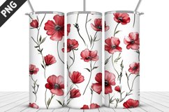 Flowers Tumbler Wrap | Sublimation Design | Tumbler PNG Product Image 1