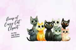 Group of cute cats clipart sublimation Product Image 1