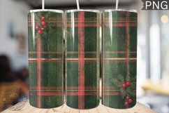 Green Christmas Plaid Tumbler Wrap -High Quality 300 Dpi Product Image 1