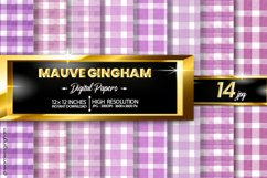 Mauve Gingham Digital Papers 14 Variations Product Image 1