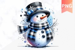 Christmas Snowman Sublimation - Clipart PNG Product Image 1