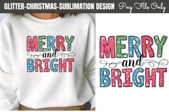 Glitter Christmas Sublimation Designs Clipart Product Image 1