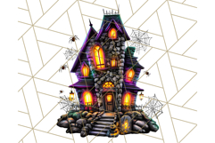 Haunted Houses Clipart PNG, Spooky Halloween Homes Product Image 2