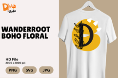 Wanderroot Boho Floral Monogram Product Image 1