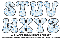 Summer Alphabet &amp; Numbers PNG Clipart Doodle Letters 300 DPI Product Image 4
