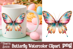 Butterfly Flowers Clipart Sublimation png Butterfly Clip Art Product Image 1