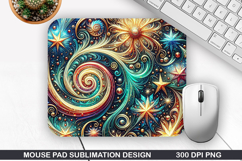 Fireworks Mouse Pad Sublimation, 4th Of July Mouse Pad PNG Product Image 1