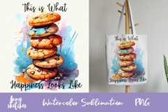 Chocolate cookies Sublimation PNG| Watercolor Baking Clipart Product Image 1
