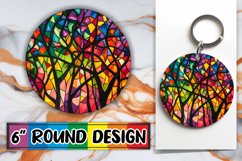 Colorful Tree Design: PNG Stained Glass Wrap Product Image 1