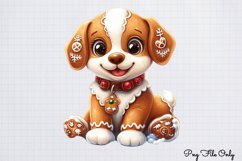Christmas Gingerbread Dog Clipart PNG Product Image 1