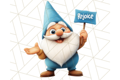 Easter Christian Gnome Clipart PNG Bundle, He Is Risen Art Product Image 14