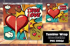 BEAUTIFUL 20oz Tumbler Wrap PNG , 3D Heart Product Image 1