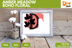 Amber Meadow Boho Floral Monogram Product Image 1