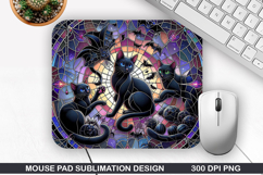 Halloween Cat Mouse Pad Sublimation, Halloween Mouse Pad PNG Product Image 1