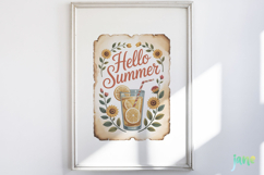 Retro Summer Quotes Labels Clipart Product Image 4
