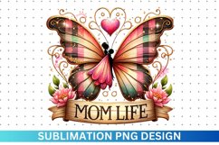 Mom Life - Mother&#039;s Day Butterfly Clipart Product Image 1