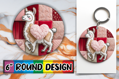 Joyful Circle Coasters Sublimation, Valenines Animals Product Image 1