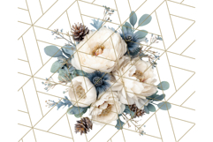 Whimsy Winter Florals Clipart PNG, Christmas Png Clipart Product Image 2