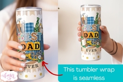 Best Dad Ever Photo tumbler wrap PNG, Father's Day tumbler Product Image 3