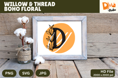 Willow &amp; Thread Boho Floral Monogram Product Image 1