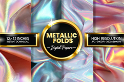 Metallic Folds Digital Papers - 04 variations Product Image 1