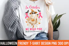 In October we wear Pink Breast Cancer awareness Month PNG Product Image 4