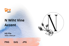 Wiht Vine Accent Monogram Product Image 1