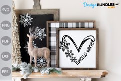 Hello Winter Christmas SVG Design / Winter SVG Cut Files Product Image 3