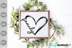 Family Heart svg Design / Family SVG Cut Files Product Image 2