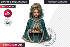 Traditional Christmas Clipart PNG, xmas sublimation, santa Product Image 1