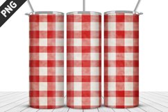 Red Plaid Tumbler Design | Valentine&#039;s Day Tumbler Wrap Product Image 3