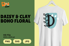 Daisy &amp; Clay Boho Floral Monogram Product Image 1