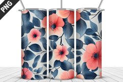 Flowers Tumbler Wrap | Sublimation Design | Tumbler PNG Product Image 1