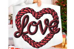 Crochet 'Love You' Heart PNG Product Image 1