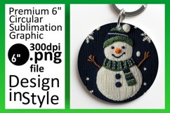 Vibrant Circle Design for Coasters , Snowman Product Image 1