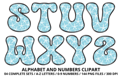 Summer Alphabet &amp; Numbers PNG Clipart Doodle Letters 300 DPI Product Image 4