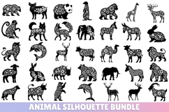 449 Animal Silhouette Stencil Bundle SVG, Celtic, Floral Product Image 14