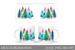 Christmas Tree Mug Design. Colorful Christmas Tree Mug Product Image 1
