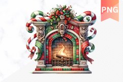 Christmas Fireplace Clipart Bundle - Christmas Sublimation Product Image 14
