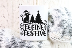 Feline Festive Svg, Funny Cat Christmas Svg, Cat Lover Svg. Product Image 10