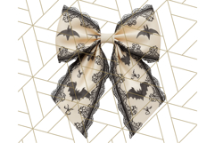 Halloween Bow Clipart, Bright Holiday Ribbon PNG Product Image 2